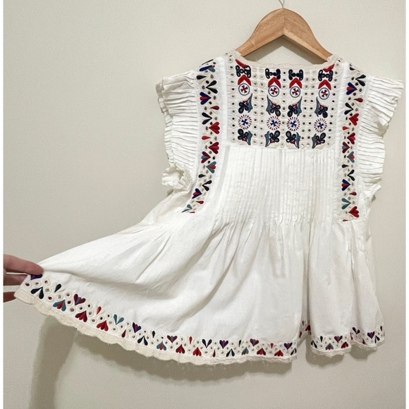 NWT Sea New York Embroidered Women's Flutter Sleeve Top, XS - Picture 9 of 15